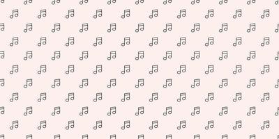 Music notes seamless pattern vector background