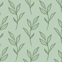 Natural leaf vector pattern with leaves, seamless background