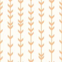 Pastel peach arrow print, geometric vector pattern, seamless repeat, vertical stripes with arrows