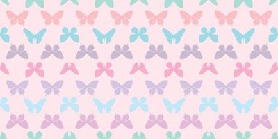 Colorful butterfly silhouette seamless pattern background vector