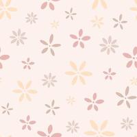 Cute floral pattern, delicate vector flower background.