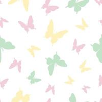 Vector butterfly seamless repeat pattern background.