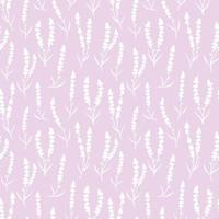 Pink and white lavender seamless repeat pattern background. vector