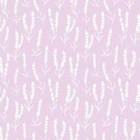 Pink and white lavender seamless repeat pattern background. vector