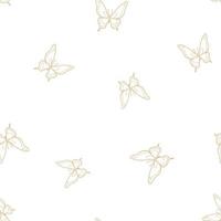 Vector butterfly seamless repeat pattern background.