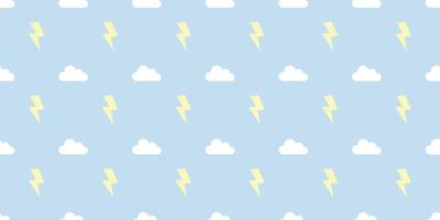 seamless repeat pattern vector backgroundStorm, sky with clouds and thunder seamless repeat pattern vector background