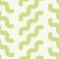 Vector chevron pattern, green wiggly lines geometric abstract background