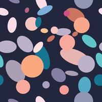 Dark blue dot pattern, random geometric shapes, vector repeat tile