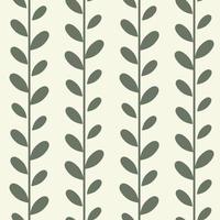 Mid century modern, leaf vector pattern, seamless botanical print, garland background