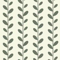 Mid century modern, leaf vector pattern, seamless botanical print, garland background