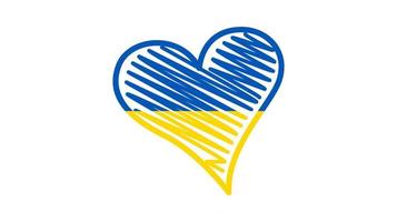 Heart in Ukrainian colors vector