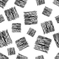 Seamless Pattern with hand drawn black scribble Smear. Abstract grunge texture. Vector illustration