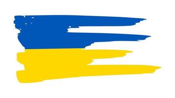 Ukrainian national flag in grunge style vector