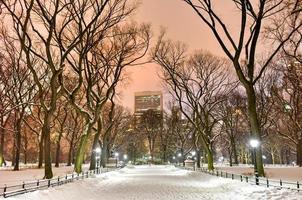 noche de central park, ciudad de nueva york foto