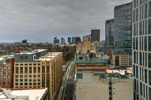 vista aérea del horizonte de boston desde chinatown en massachusetts. foto