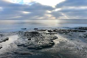 Sunset at the Tide Pools in La Jolla, San Diego, California. photo