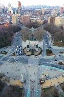 Aerial view of the Triumphal Arch at the Grand Army Plaza in Brooklyn, New York City photo