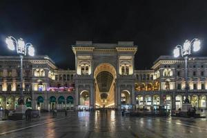 Milan, Italy - March 17, 2018 -  Vittorio Emanuele II Gallery in Milan, Italy. It is Italy's oldest active shopping mall and a major landmark of Milan, Italy. photo