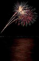 fuegos artificiales de la playa de coney island foto