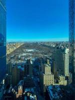 Aerial view of New York City looking from Midtown Manhattan unto Central Park. photo