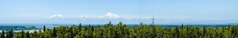 Panoramic view of mountains surrounding Talkeetna, Alaska photo