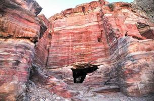 Mule in Petra, Jordan photo