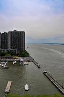 Aerial view of the North Cove Yacht Harbor in Battery Park, New York City. photo