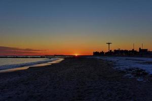 Sunset on Coney Island Beach photo