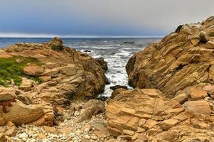 Landscape of Spanish Bay along 17 Mile Drive in the coast of Pebble Beach, California photo