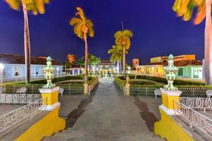 plaza mayor en el centro de trinidad, cuba, un sitio del patrimonio mundial de la unesco. foto