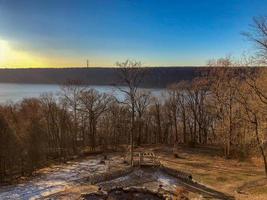 View of the Palisades and the Hudson River from Untermyer Gardens in Yonkers, New York. photo