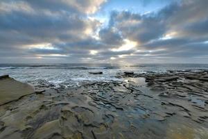 Sunset at the Tide Pools in La Jolla, San Diego, California. photo