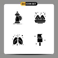 Solid Glyph Pack of Universal Symbols of strategy lungs knight fast desert Editable Vector Design Elements