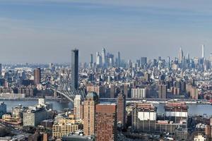Panoramic view of the New York City skyline from downtown Brooklyn. photo