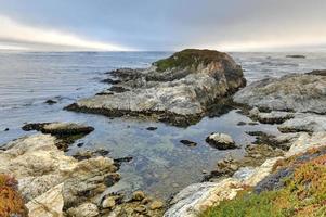 Landscape of Sunset Point along 17 Mile Drive in the coast of Pebble Beach, California photo