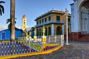Plaza Mayor in the center of Trinidad, Cuba, a UNESCO world heritage site. photo