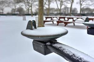 Snow-filled Water Fountain photo