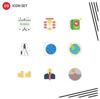 9 Creative Icons Modern Signs and Symbols of logistic process database creative writing Editable Vector Design Elements