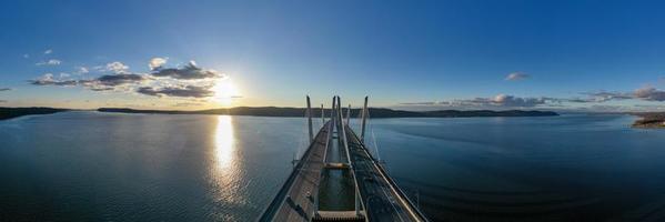 el nuevo puente tappan zee sobre el río hudson en nueva york. foto