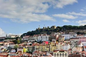 Panoramic view of the Lisbon Skyline in Portugal. photo