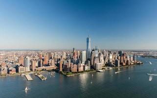 vista aérea de manhattan, nueva york foto