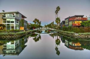 The iconic area of Venice canals in Venice, California, USA photo