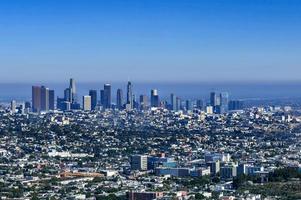 Panoramic view of the downtown skyline of Los Angeles, California, USA. photo