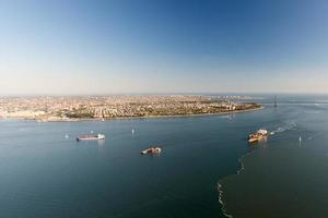 vista aérea de manhattan, nueva york foto