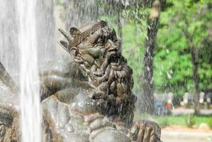 Brooklyn, New York - June 30, 2007 -  Bailey Fountain outdoor sculpture in New York City at the site of three 19th century fountains in Grand Army Plaza, Brooklyn, New York, United States. photo