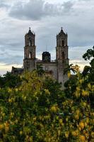 Cathedral of San Gervasio, a historic Church in Valladolid in the Yucatan peninsula of Mexico. Built in 1706 to replace the original 1545 edifice that was destroyed by the Spanish colonial government. photo