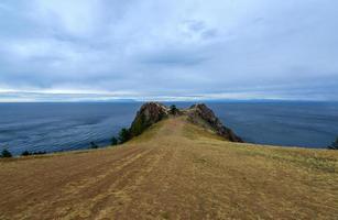Landscape of Cape Khoboy, Olkhon Island, Baikal, Siberia, Russia photo