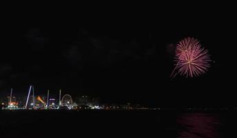 fuegos artificiales de la playa de coney island foto