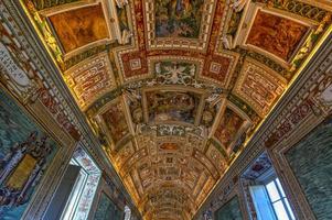 Gallery ceiling at the Vatican Museum in the Vatican City, Rome, Italy photo