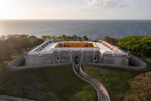 Aerial view of the Fort of San Miguel, in Campeche, Mexico in the Yucatan Peninsula. photo